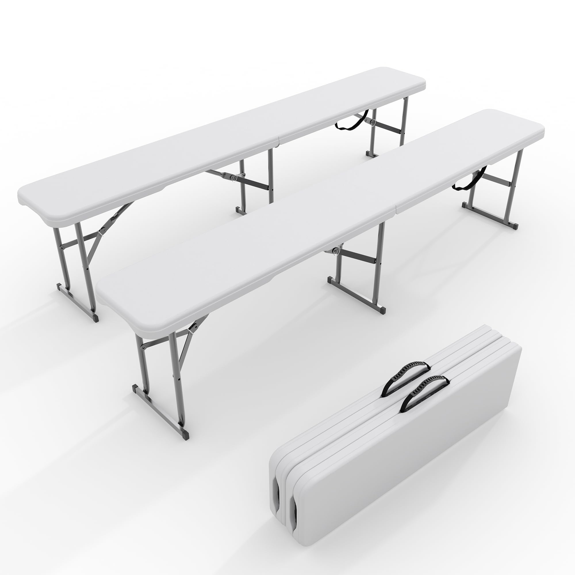 Outdoor Furniture Diy - Conjunto com 2 Bancos Dobráveis de