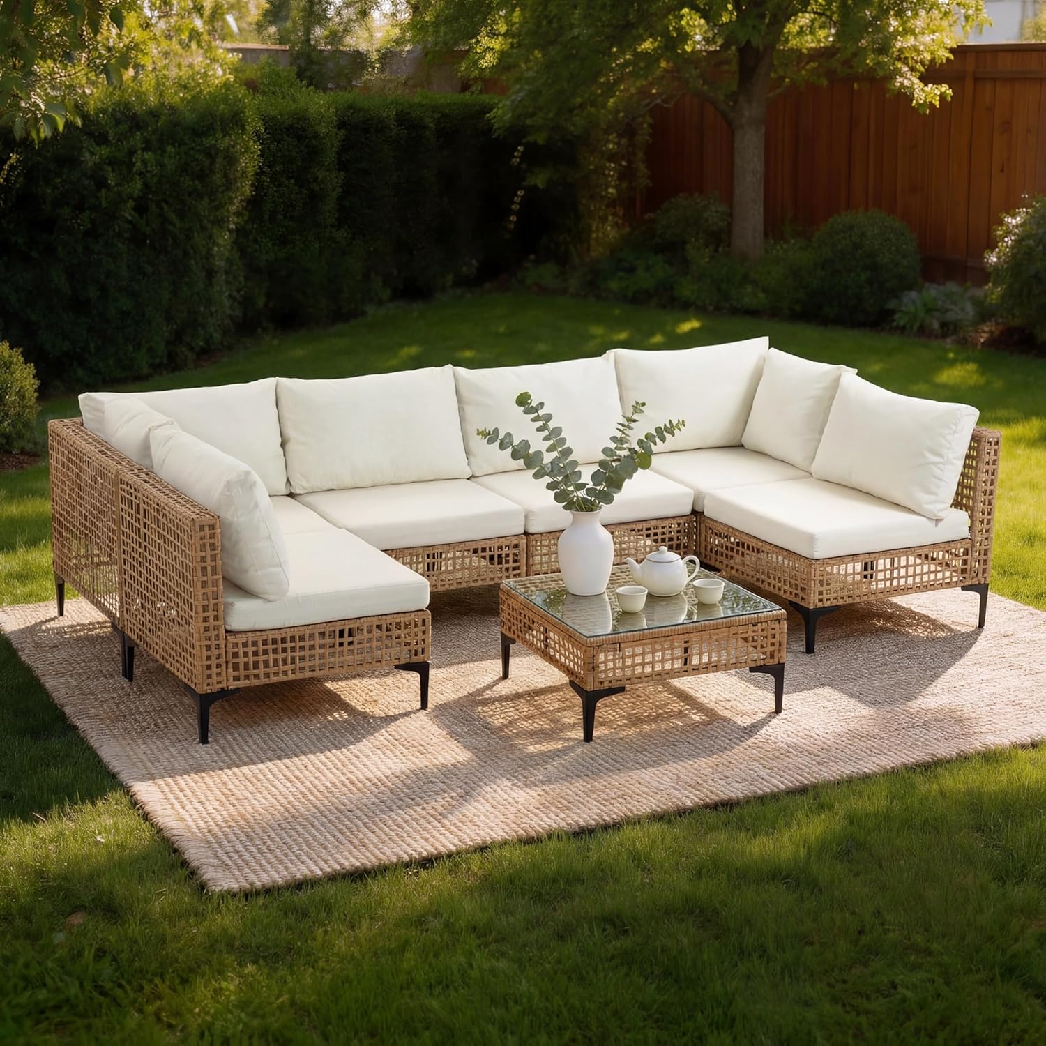 Conjunto de Sofá Seccional par - Outdoor Furniture Luxury avaliação e preço