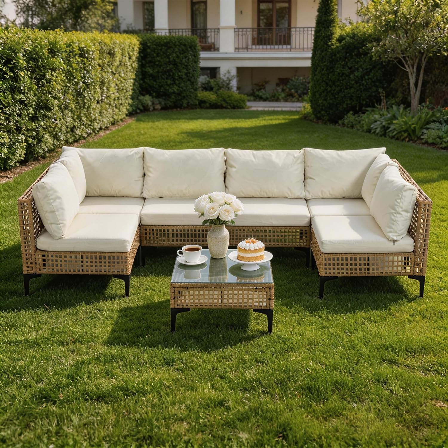 Conjunto de Sofá Seccional par - Outdoor Furniture Luxury avaliação e preço