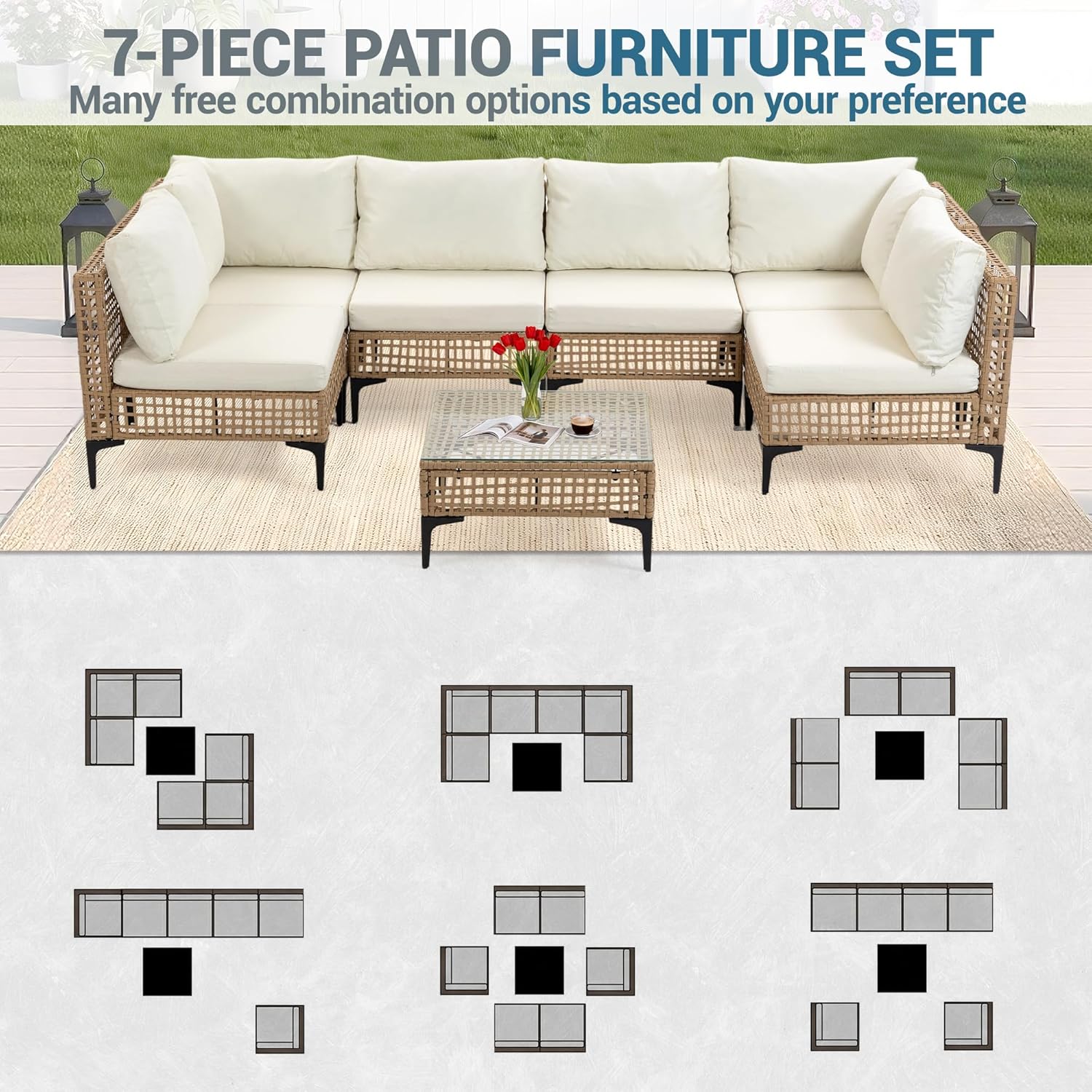 Conjunto de Sofá Seccional par - Outdoor Furniture Luxury avaliação e preço