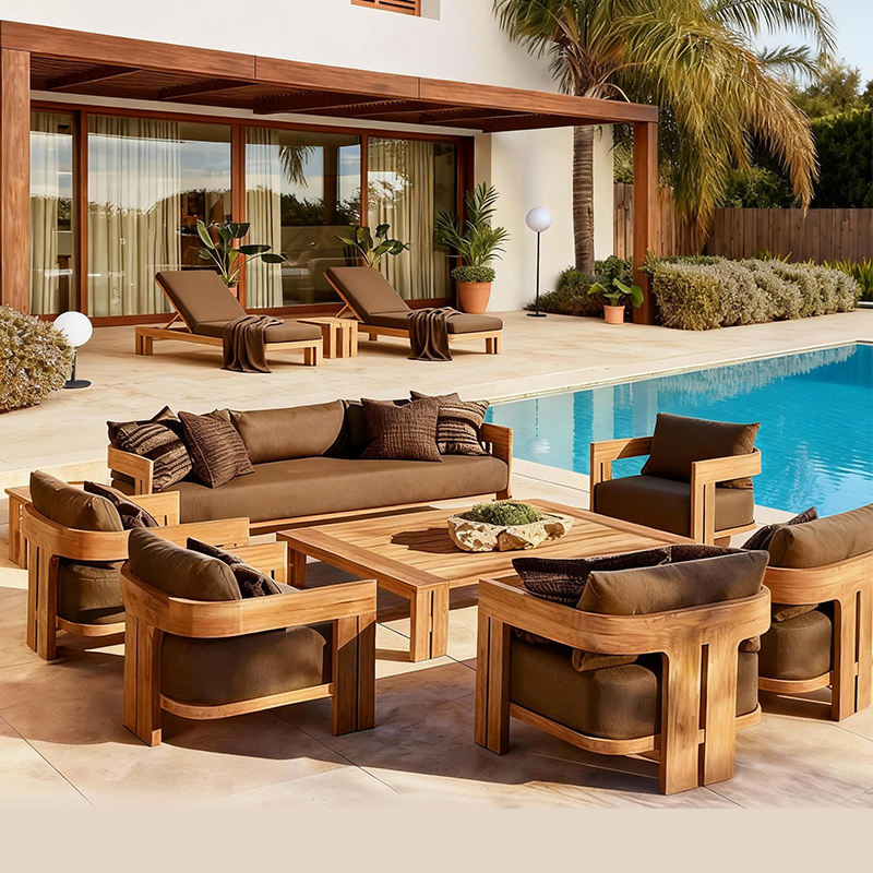 Conjunto de Sofá de Teak para  - Outdoor Furniture Metal Chairs avaliação e preço