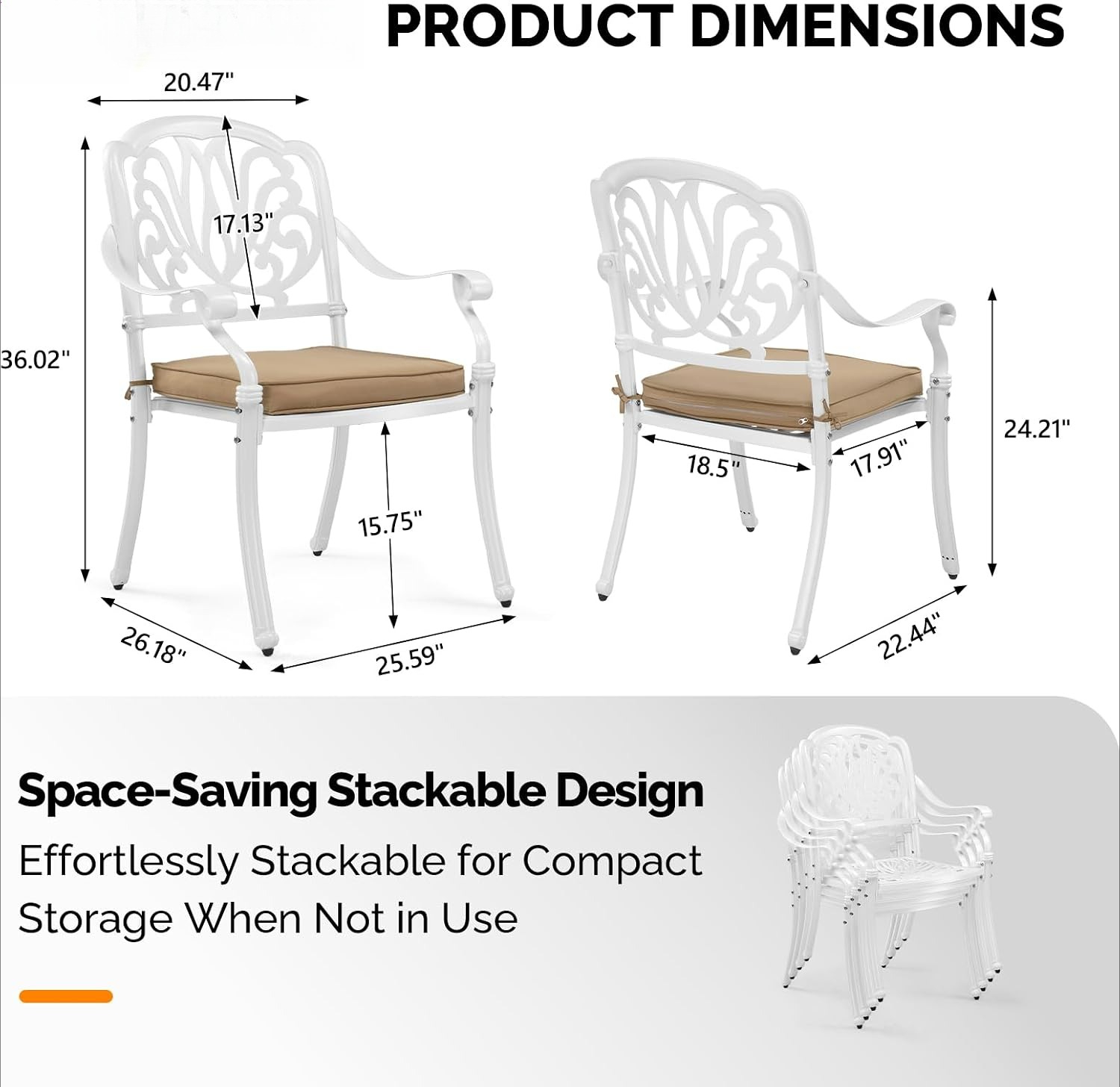 Conjunto de Cadeiras de Jantar - Outdoor Furniture Metal Chairs avaliação e preço