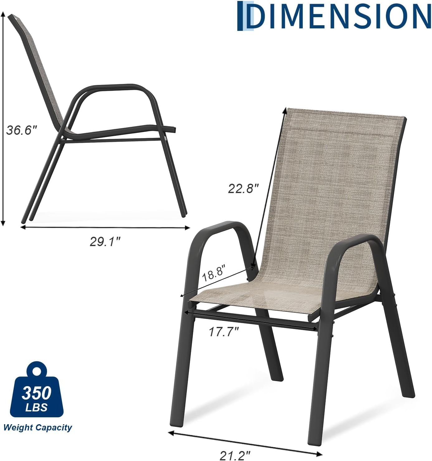 Conjunto de 4 Cadeiras de Jant - Outdoor Furniture Metal Chairs avaliação e preço