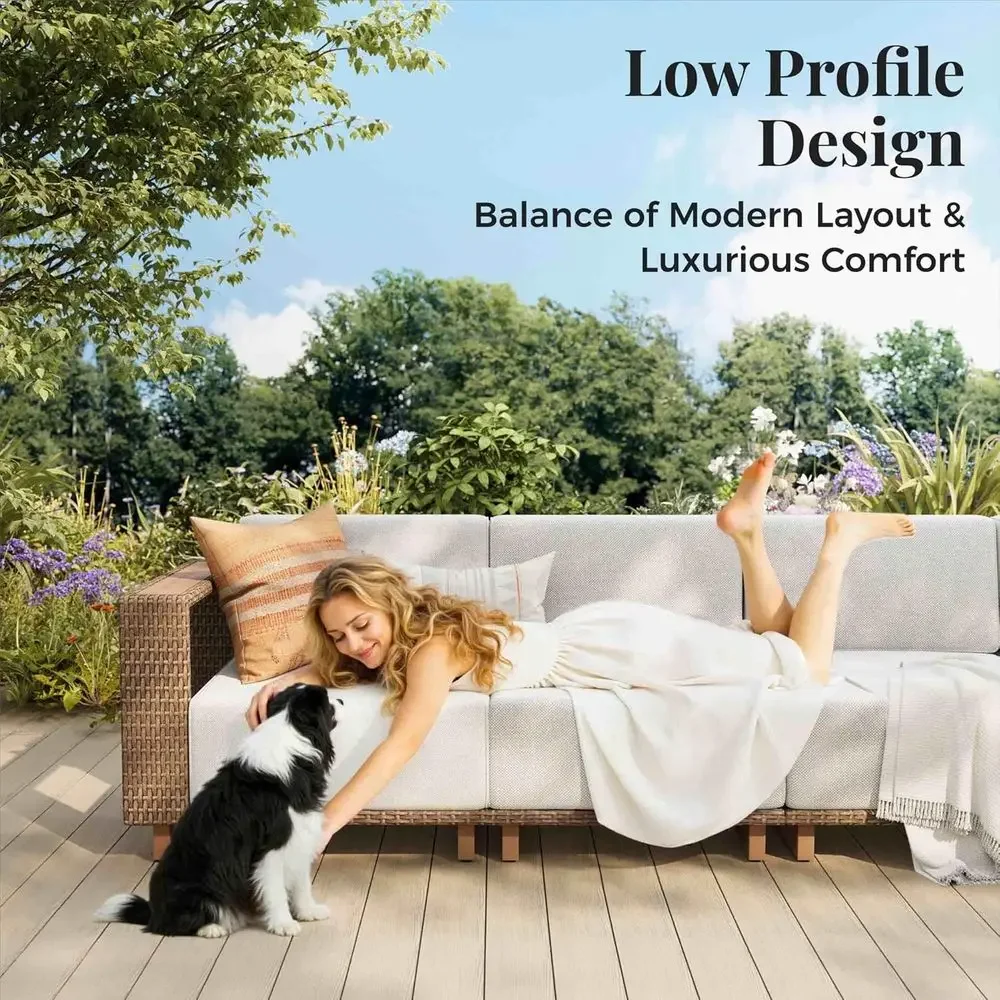 Conjunto de sofá de vime para  - Outdoor Furniture Luxury avaliação e preço