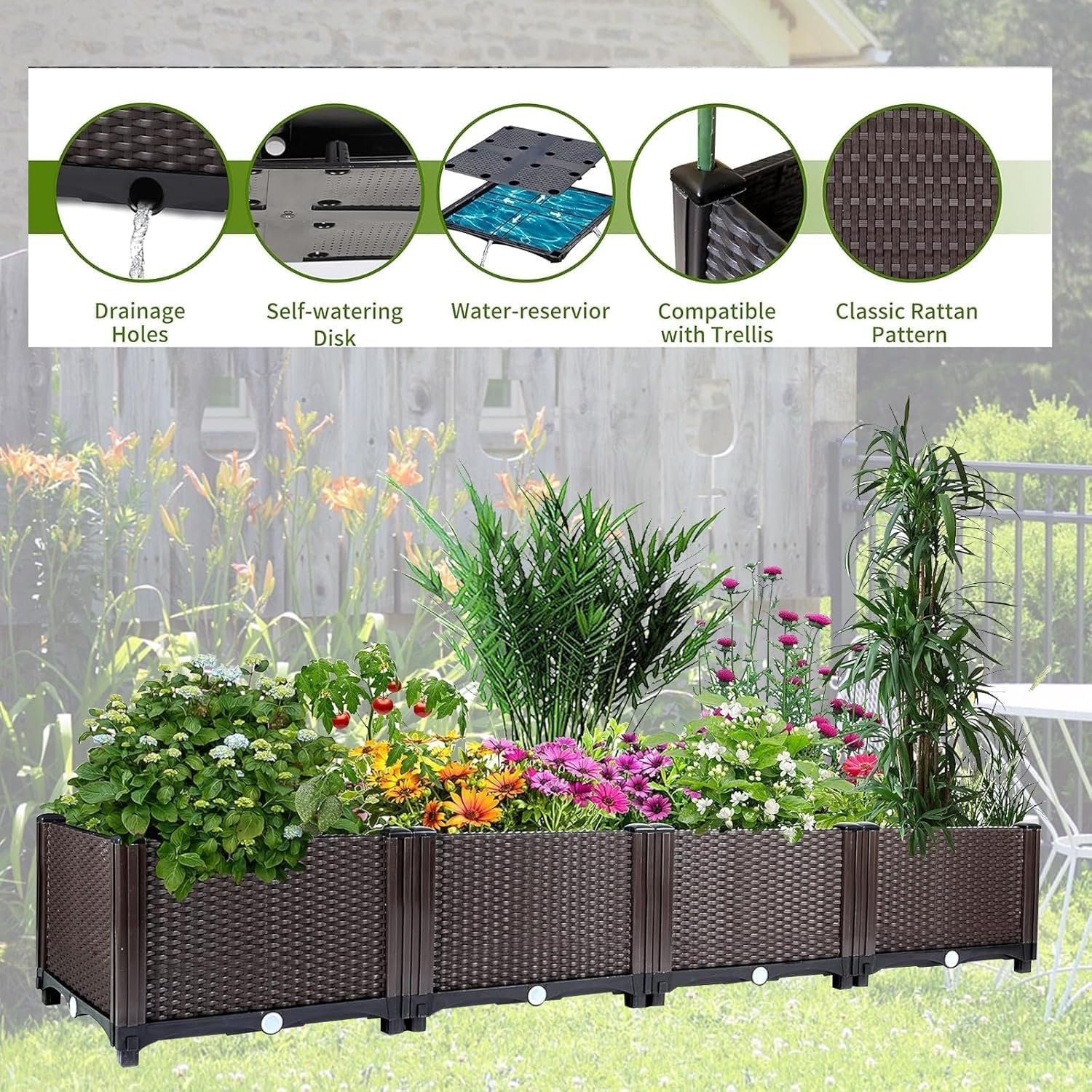 Canteiro Elevado Autoirrigável - Outdoor Daybed Furniture avaliação e preço