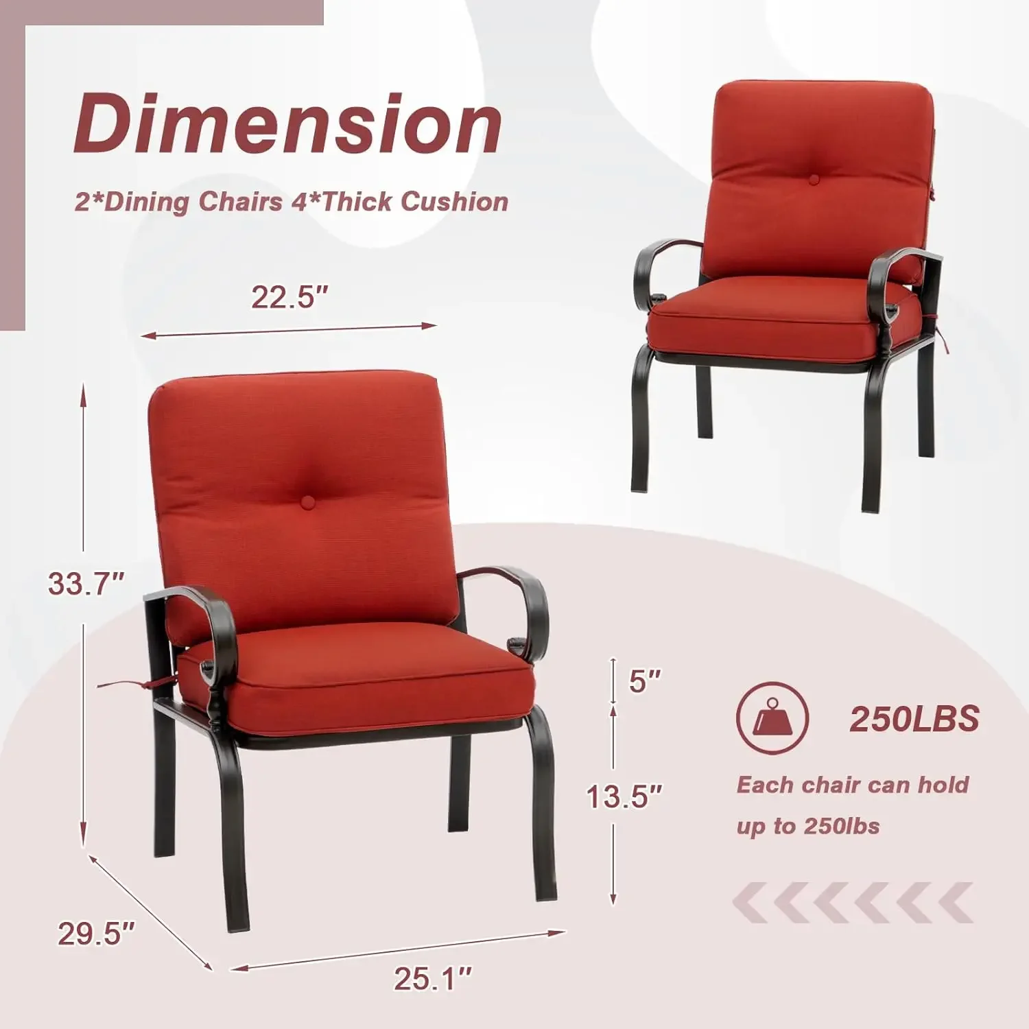 Cadeiras de Metal Vermelhas pa - Outdoor Furniture Metal Chairs avaliação e preço
